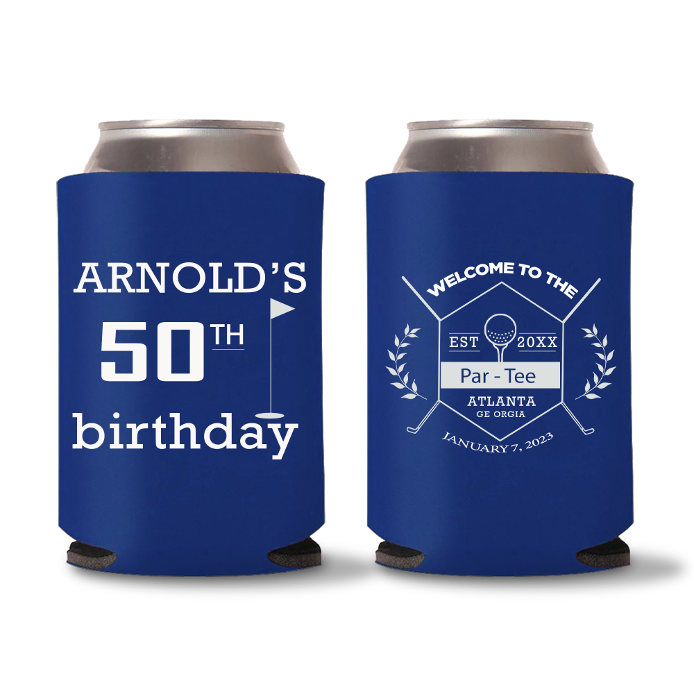 Custom 50th Birthday Koozie Favors For A Memorable Celebration