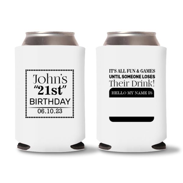 21st Birthday Koozies D1