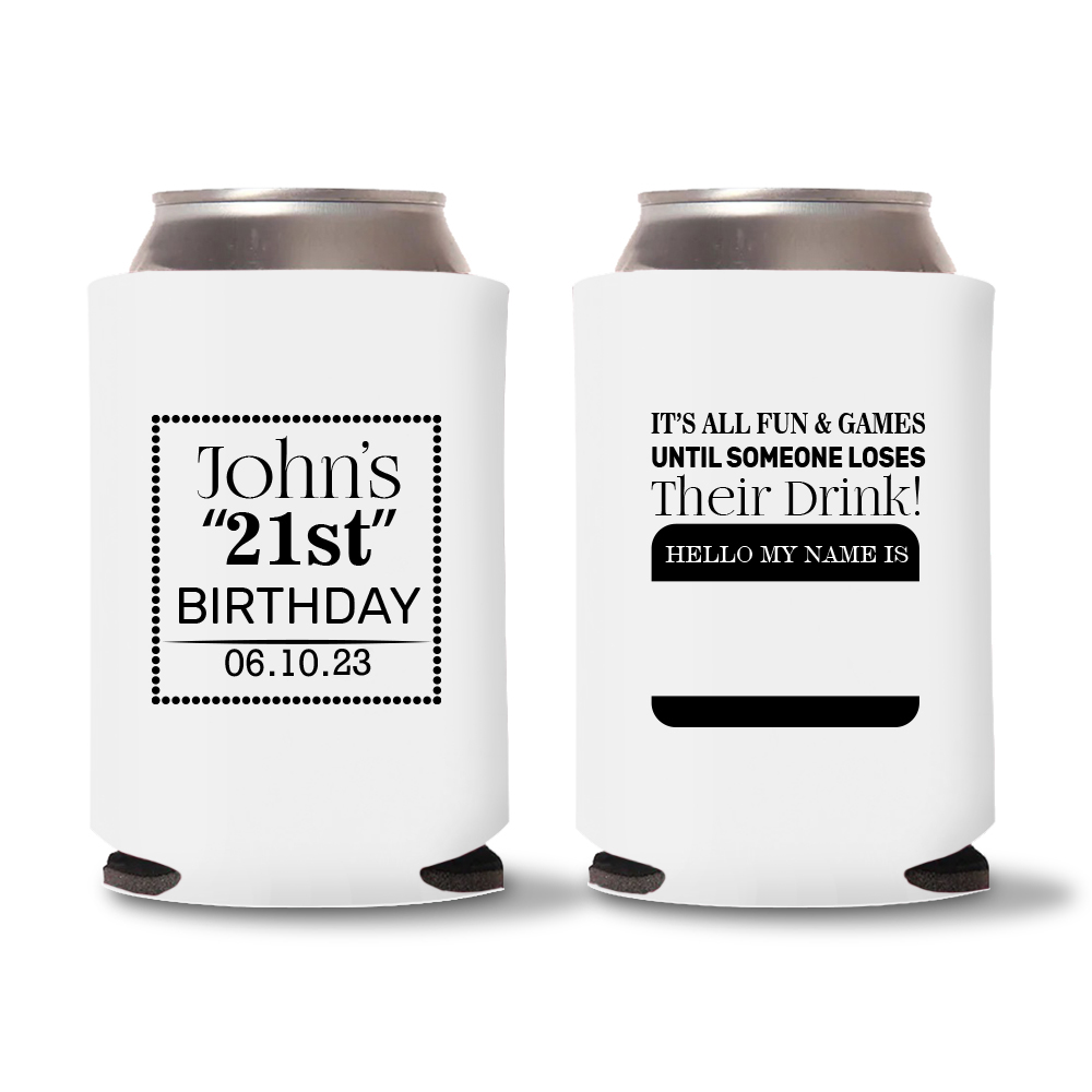 21st Birthday Party Favors Personalized Can Coolers Legal AF Custom Party  Favors Bad & Boozy Party Decorations Beer Coolers Party Gifts 