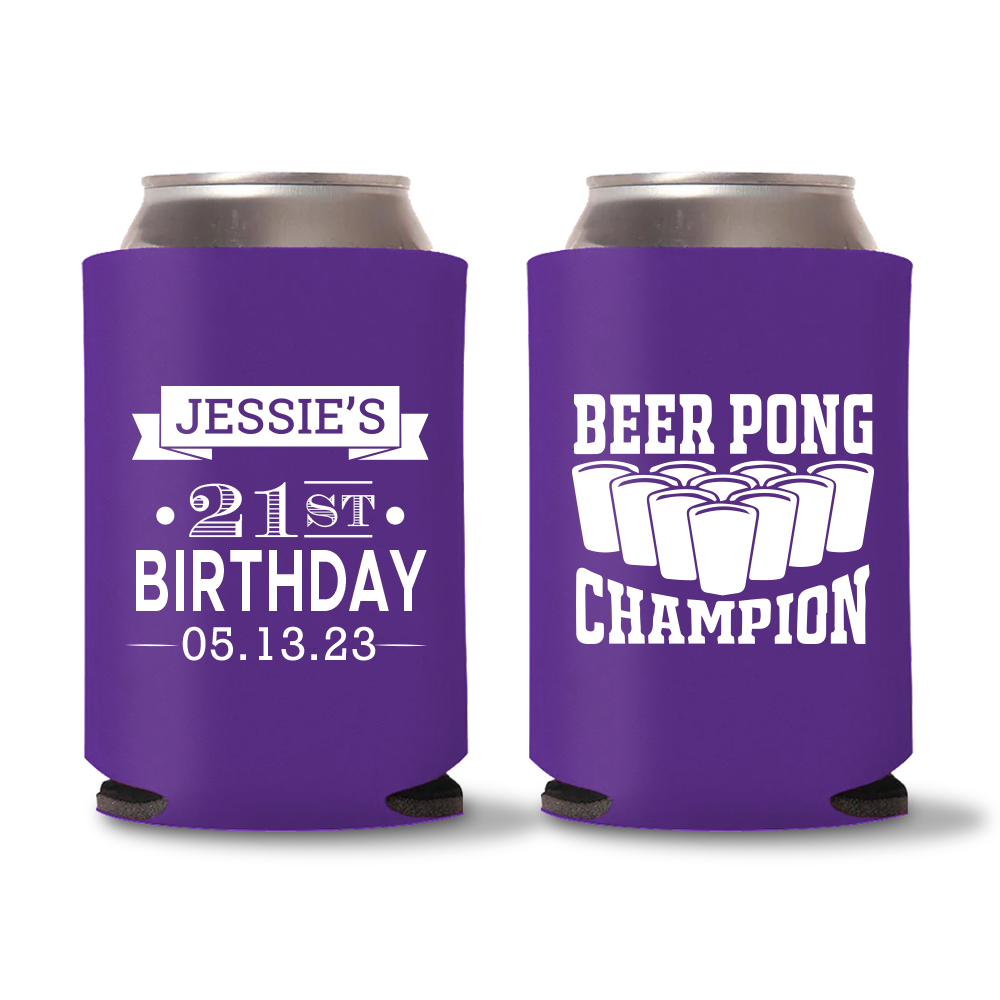 21st Birthday Koozies D4