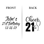 21st Birthday Koozies - Front & Back - 06