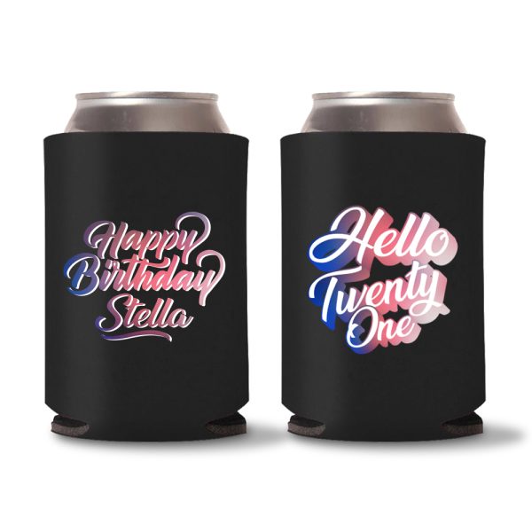 21st Custom Birthday Koozies D9
