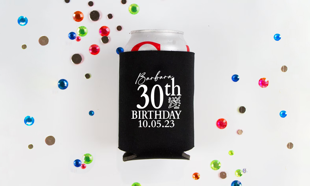 30th Birthday Koozie Footer