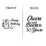 30th Birthday Koozie - Front & Back - 12