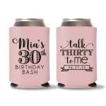 30th Birthday Koozies D6 - Baby Pink