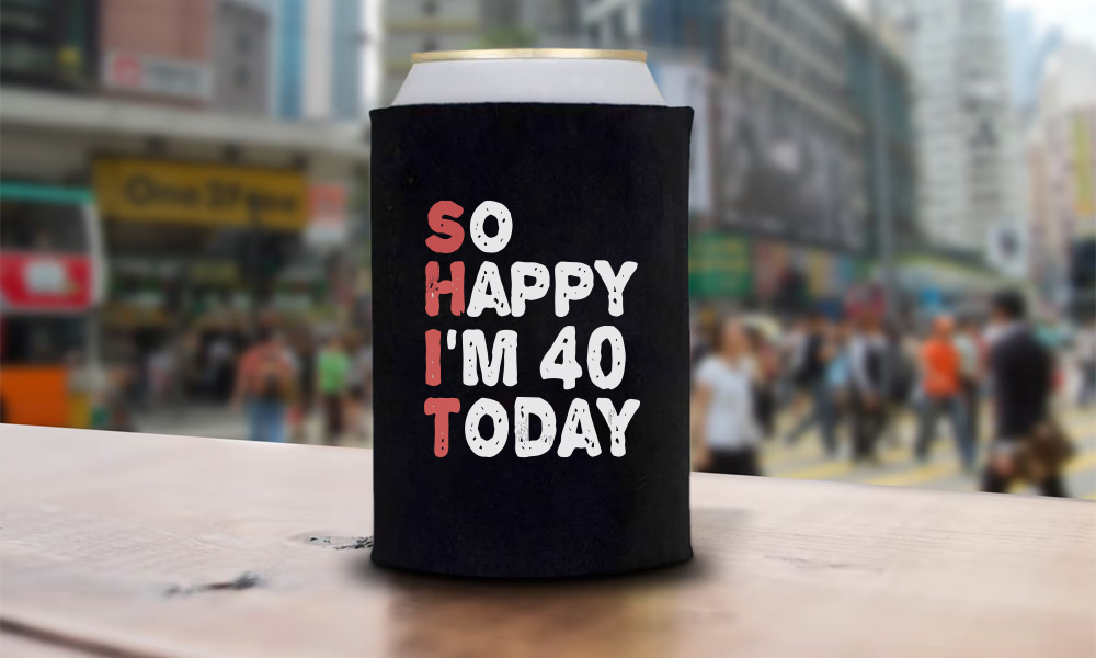 40th Birthday Koozie Footer