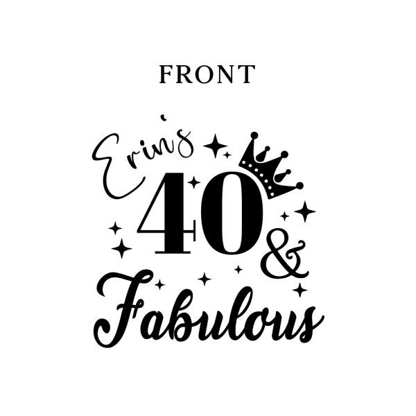 40th Birthday Koozie - Front & Back - 07