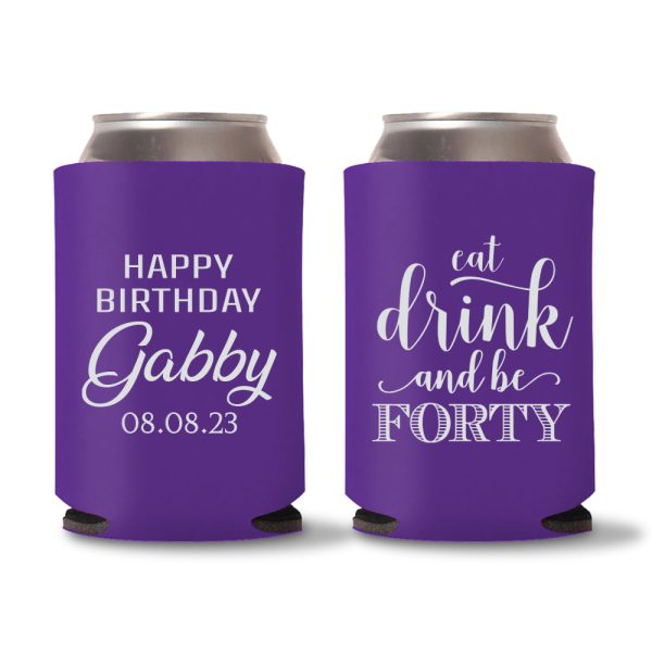 40th Birthday Koozies D2