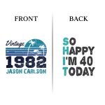 40th Birthday Koozies - Front & Back - 01