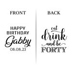 40th Birthday Koozies - Front & Back - 02