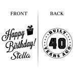 40th Birthday Koozies - Front & Back - 09