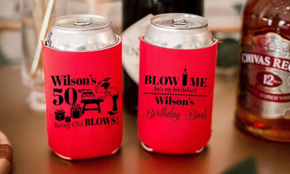 50th Birthday Koozie Footer