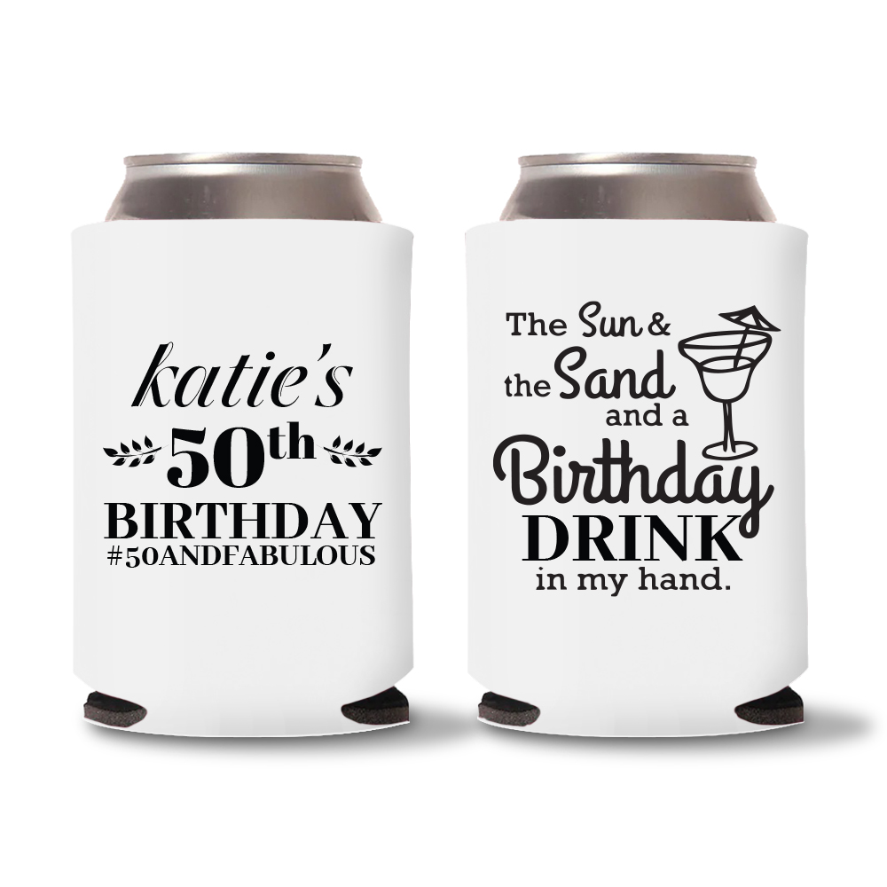 50th Birthday Koozies D1