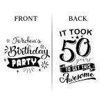 50th Birthday Koozies - Front & Back - 08