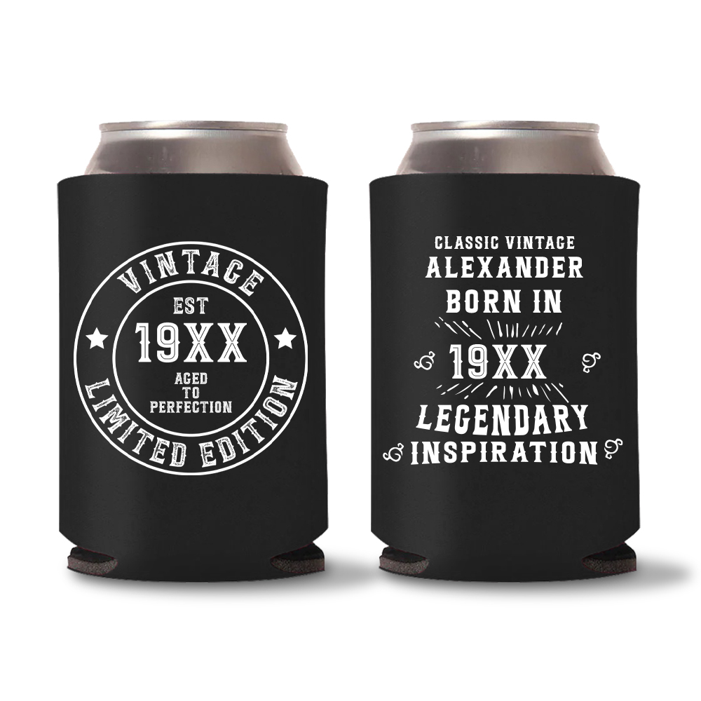 60th Birthday Koozie D4