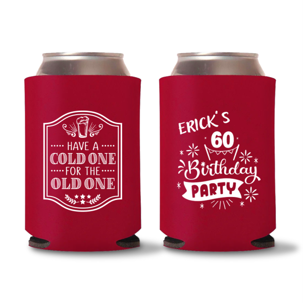 60th Birthday Koozie D6