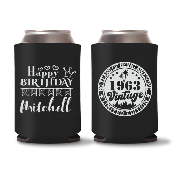 60th Birthday Koozie D9