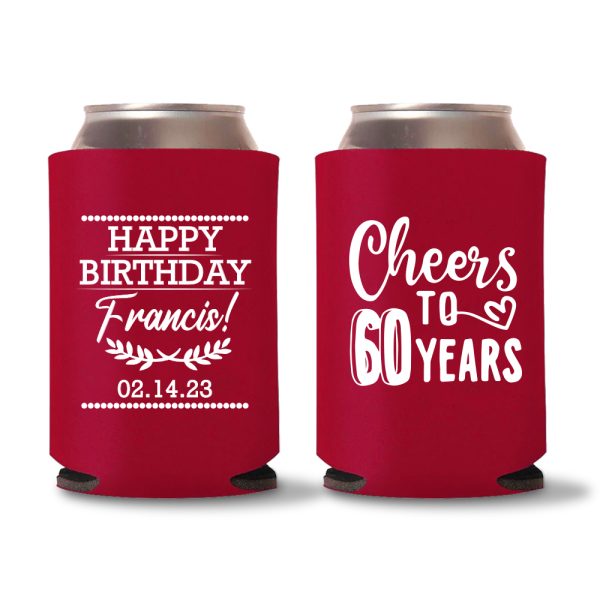 60th Birthday Koozies D7