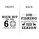 60th Birthday Koozies - Front & Back - 01