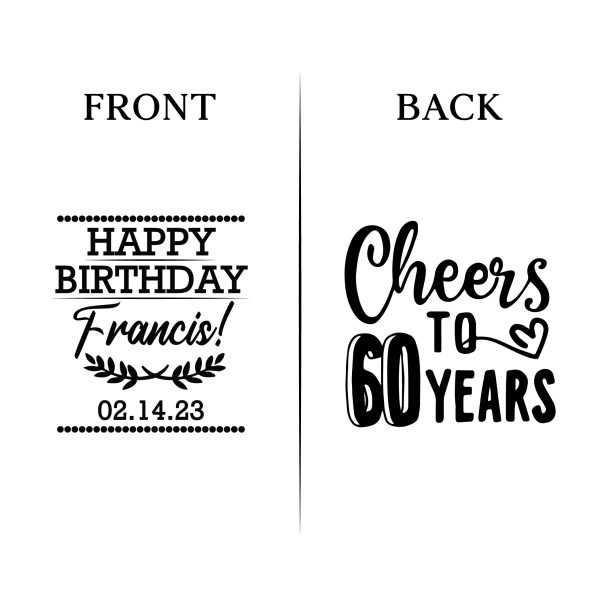 60th Birthday Koozies - Front & Back - 07