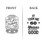 60th Birthday Koozies - Front & Back - 11