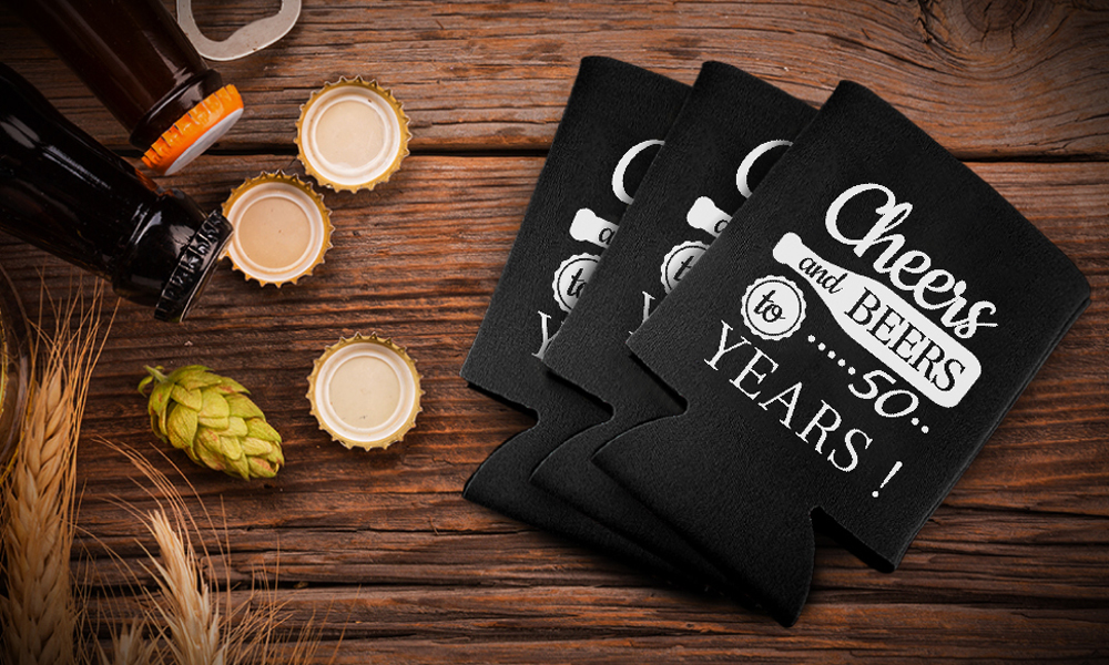 Custom Birthday Koozie Footer