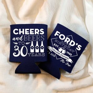 Custom Birthday Koozie Header