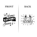 Custom Birthday Koozies - Front & Back - 01