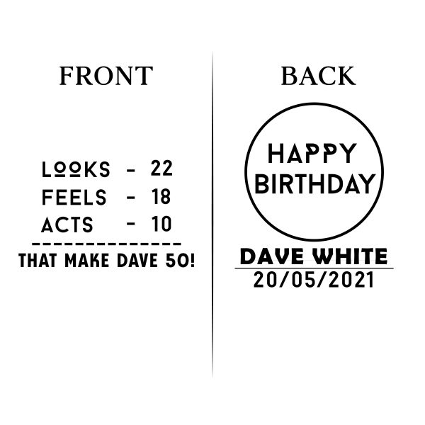 Custom Birthday Koozies - Front & Back - 08