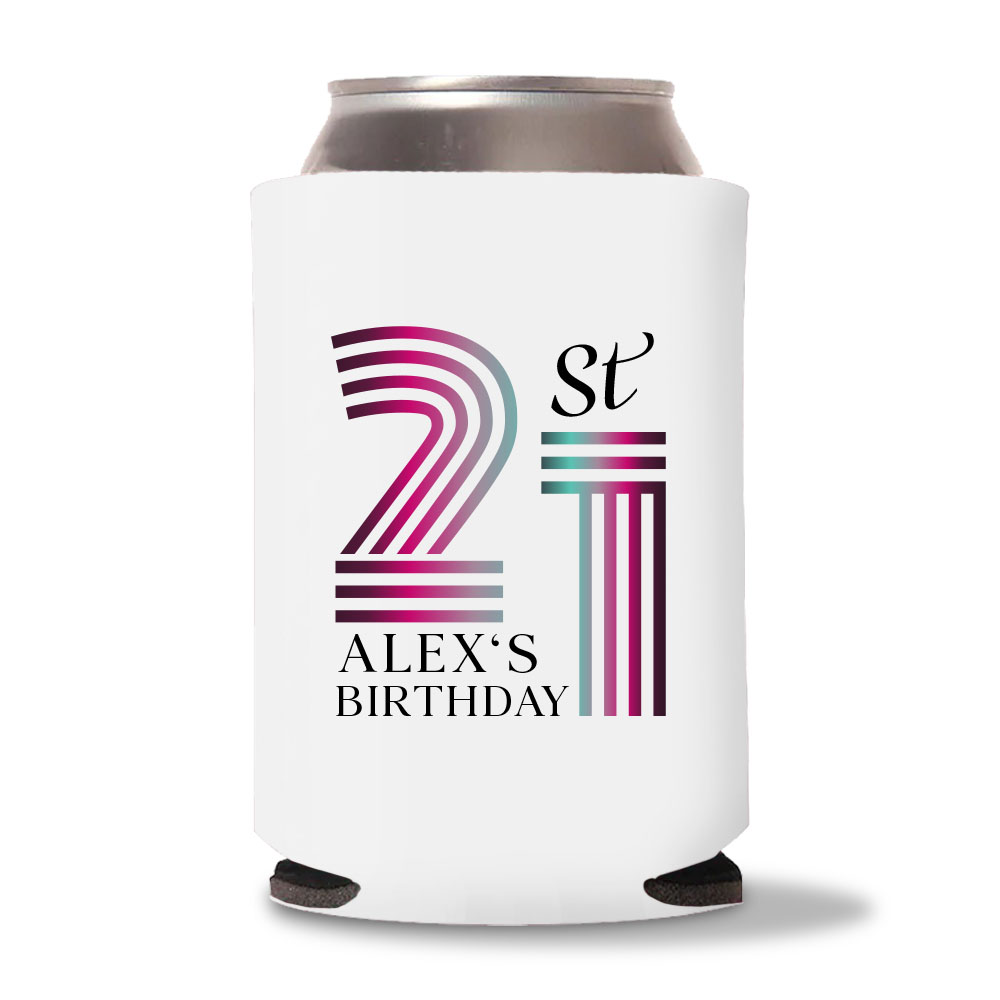 21st birthday koozies D15