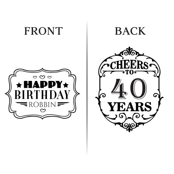 40th Birthday koozies D11 - Design