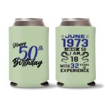 50th Birthday Koozies - D10 - Mint