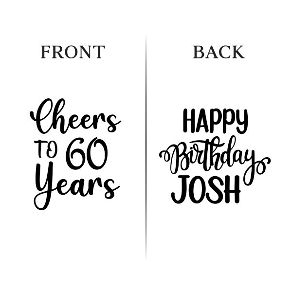 60th Birthday Koozies - Front _ Back - 14
