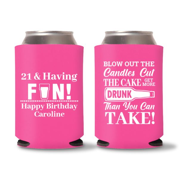 21st birthday koozies D18