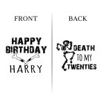 30th birthday koozies front & back D18
