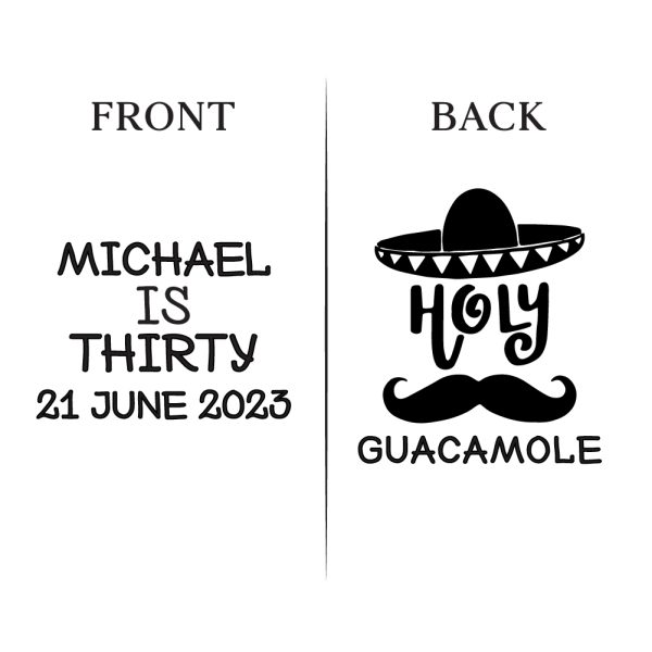30th birthday koozies front & back D20
