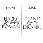 40th Birthday Koozies D19 - Front & back