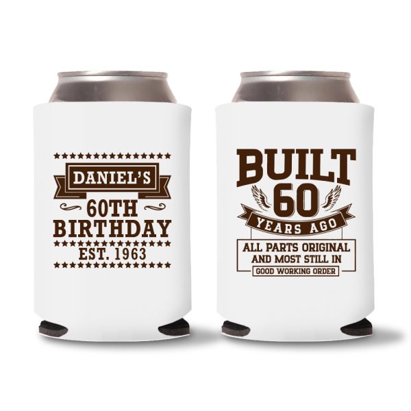 60th Birthday Koozie D17