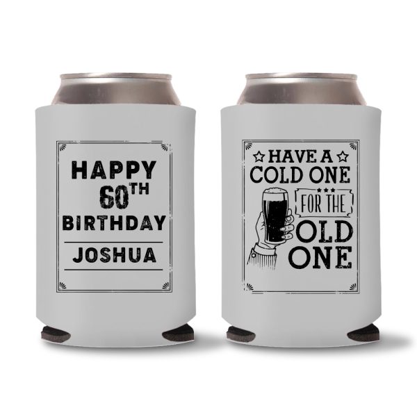 60th Birthday Koozie D18