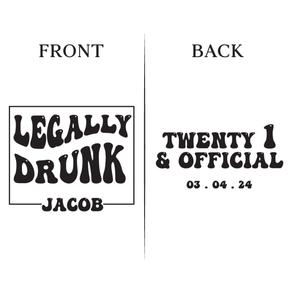 21th Birthday Koozie Front _ Back File D26