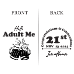 21th Birthday Koozie Front _ Back File D27