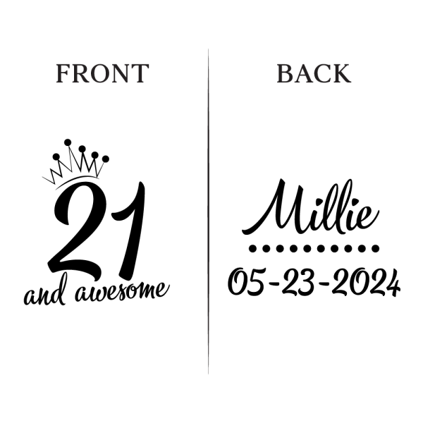 21th Birthday Koozie Front _ Back File D28