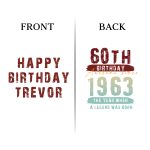 22. 60th Birthday Koozies - Front _ Back