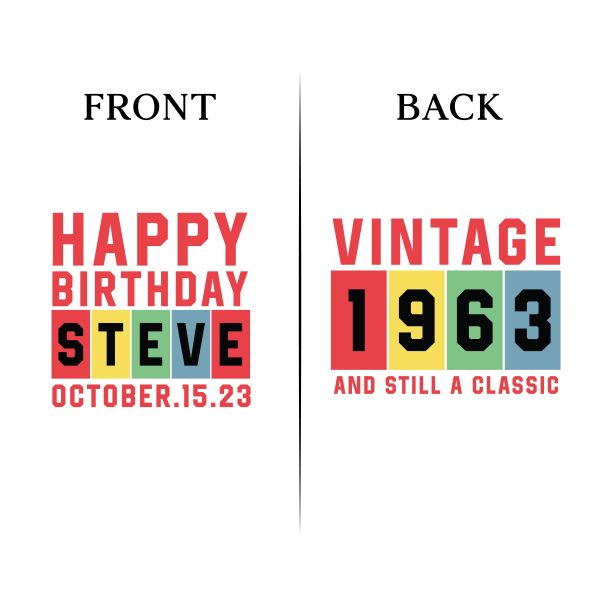 24. 60th Birthday Koozies - Front _ Back
