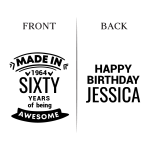 25. 60th Birthday Koozies - Front _ Back