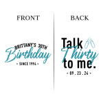 26. 30th Birthday Koozies - Front _ Back