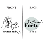 28. 40th Birthday Koozies - Front _ Back