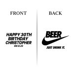 30th Birthday Koozie Front _ Back File D22