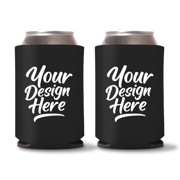 Custom Birthday Can Coolers - Black