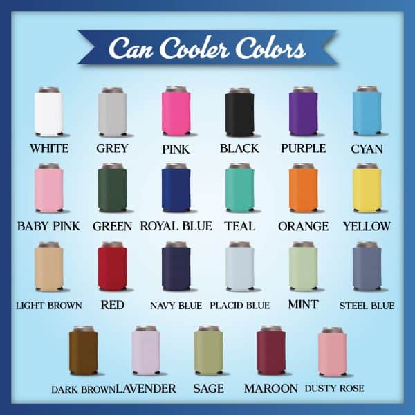MY Custom Can Coolers Colors